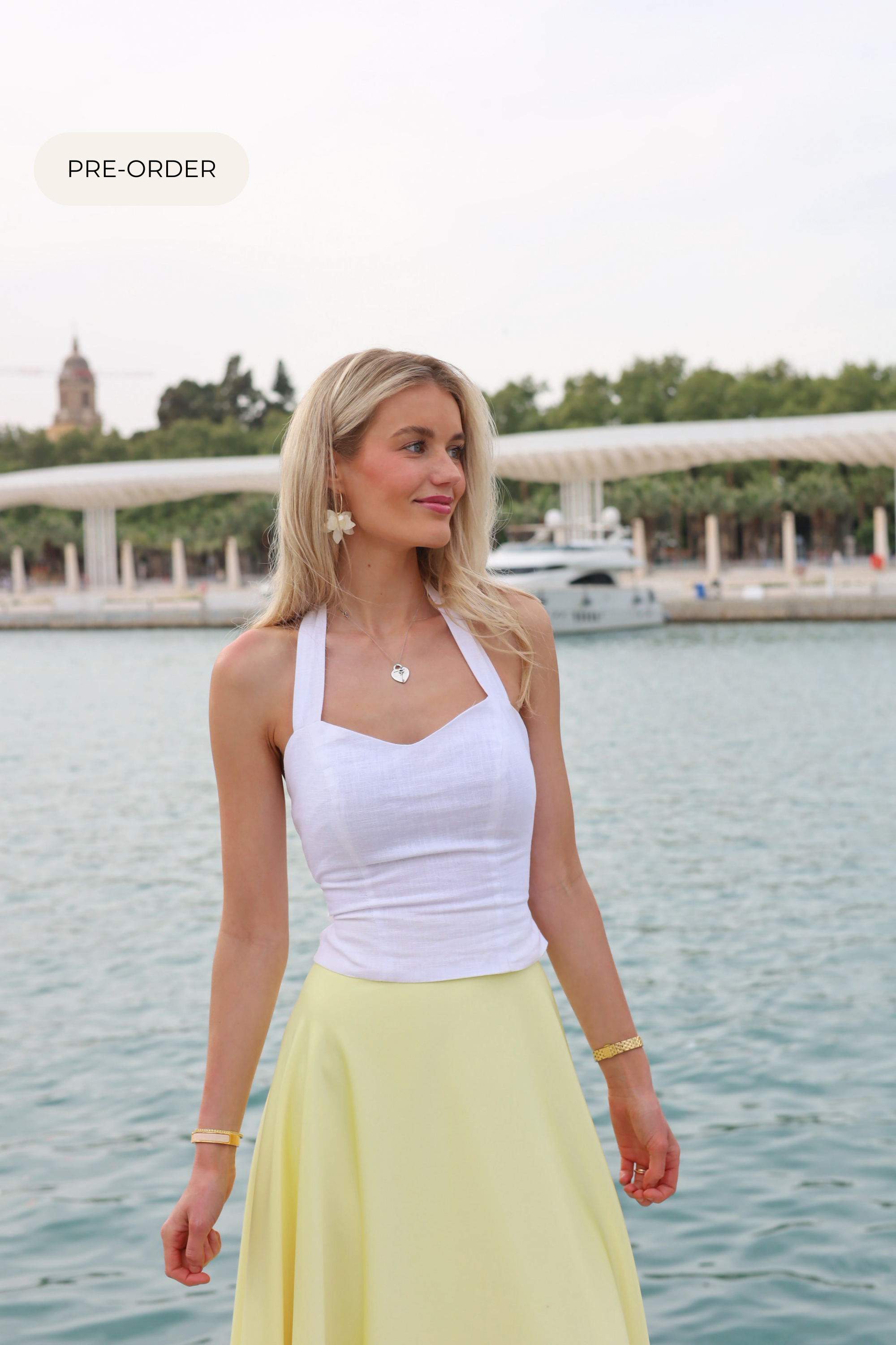 Florence Linen Top | Ivory