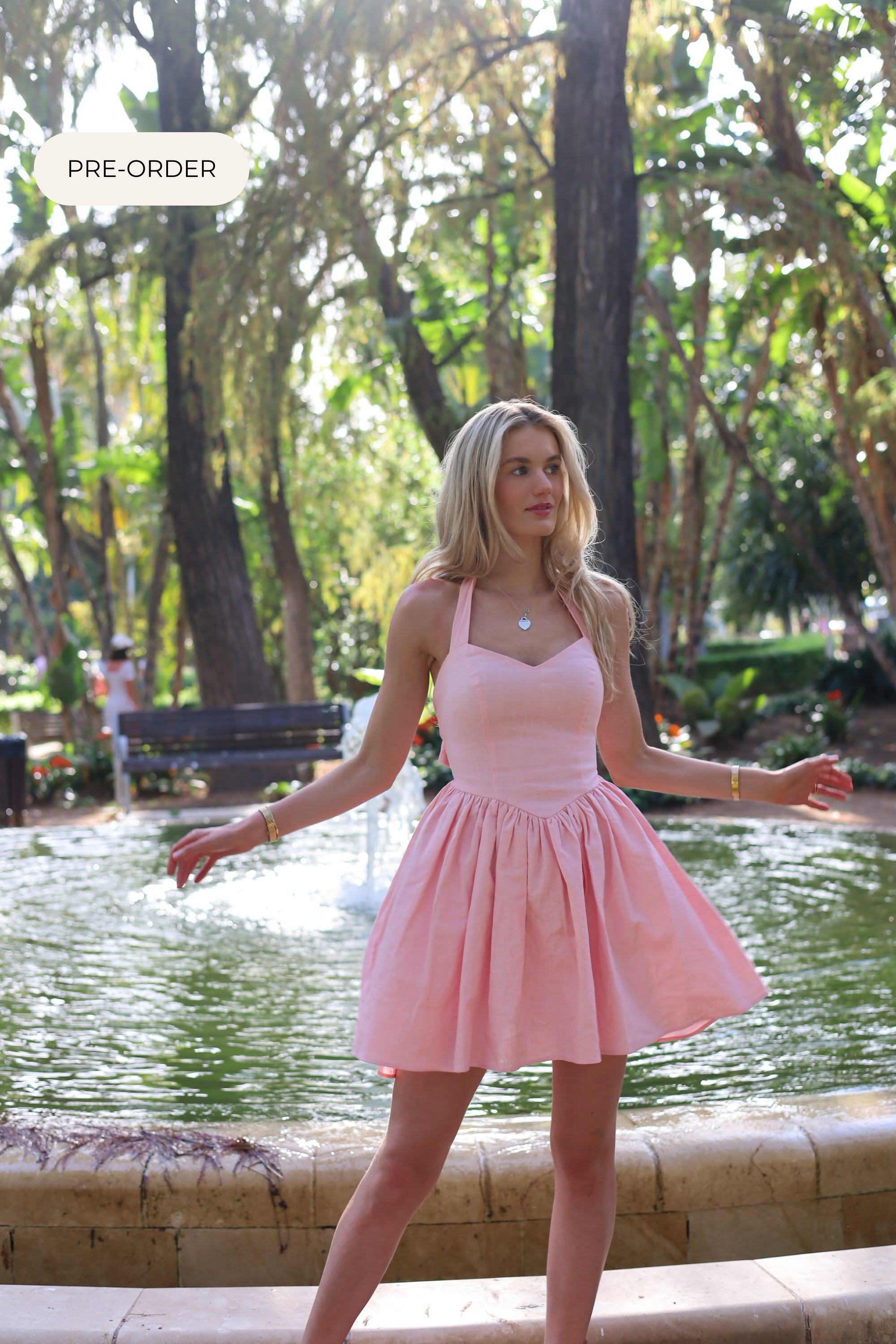 Cloud Linen Mini Dress | Blush