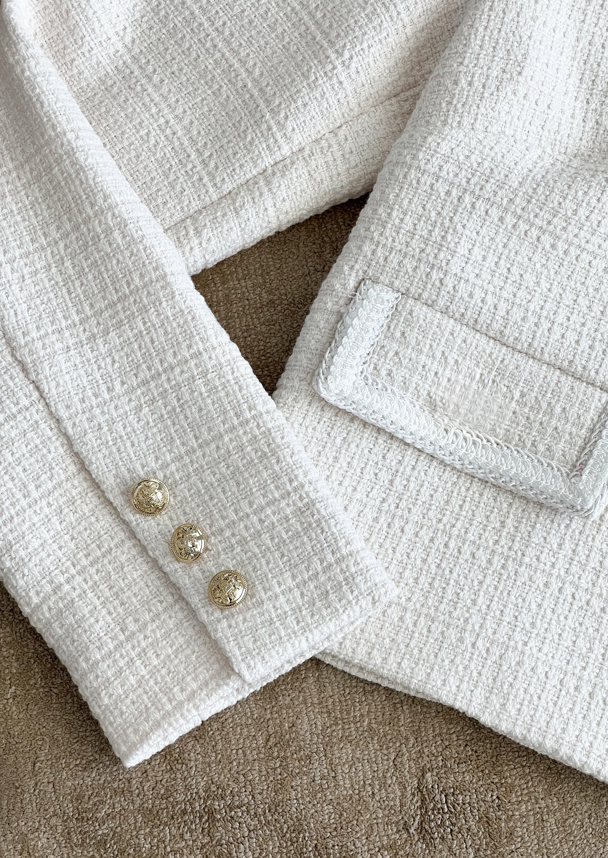 Wool Tweed Blazer | Cream