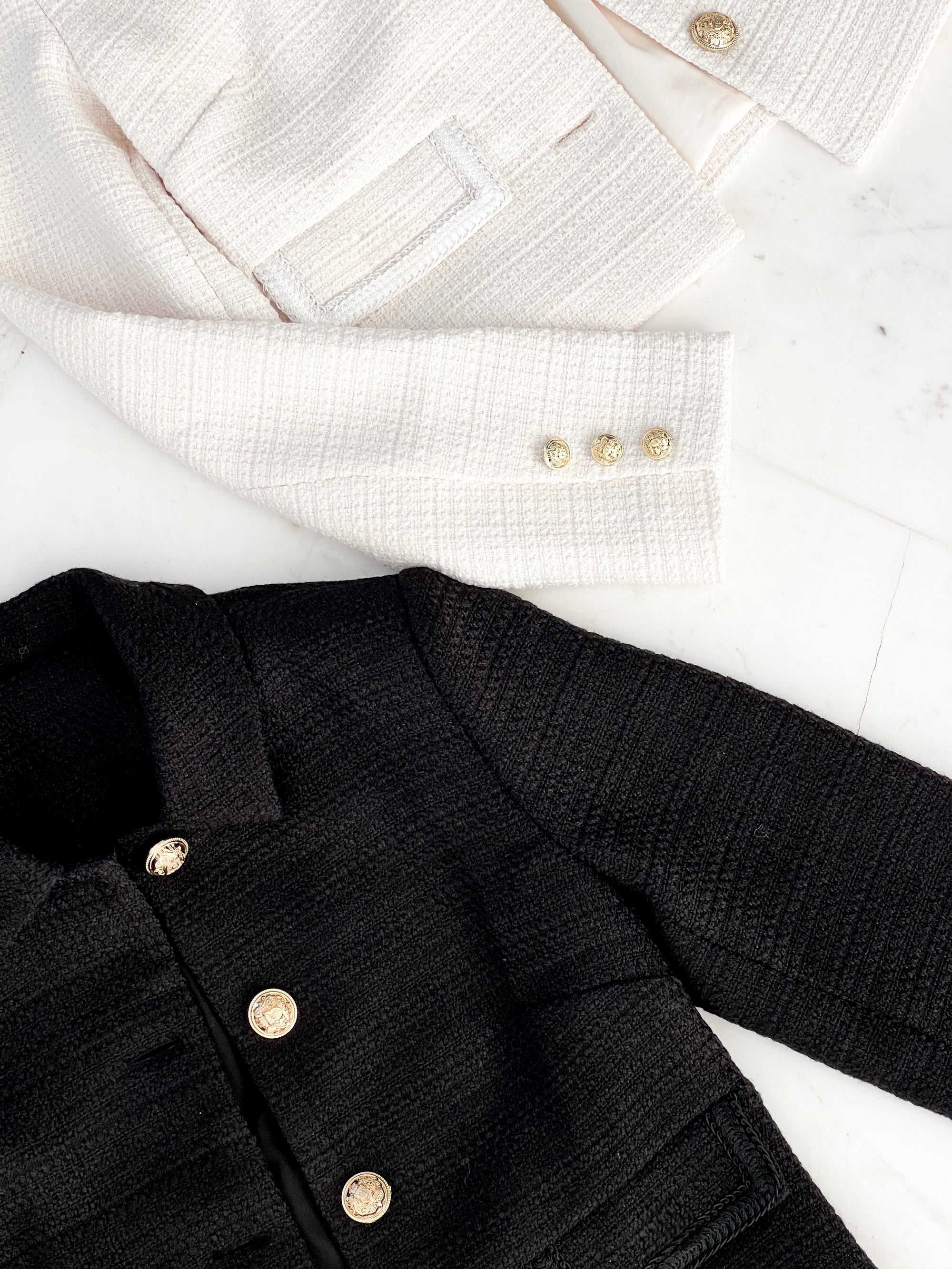 Wool Tweed Blazer | Noir