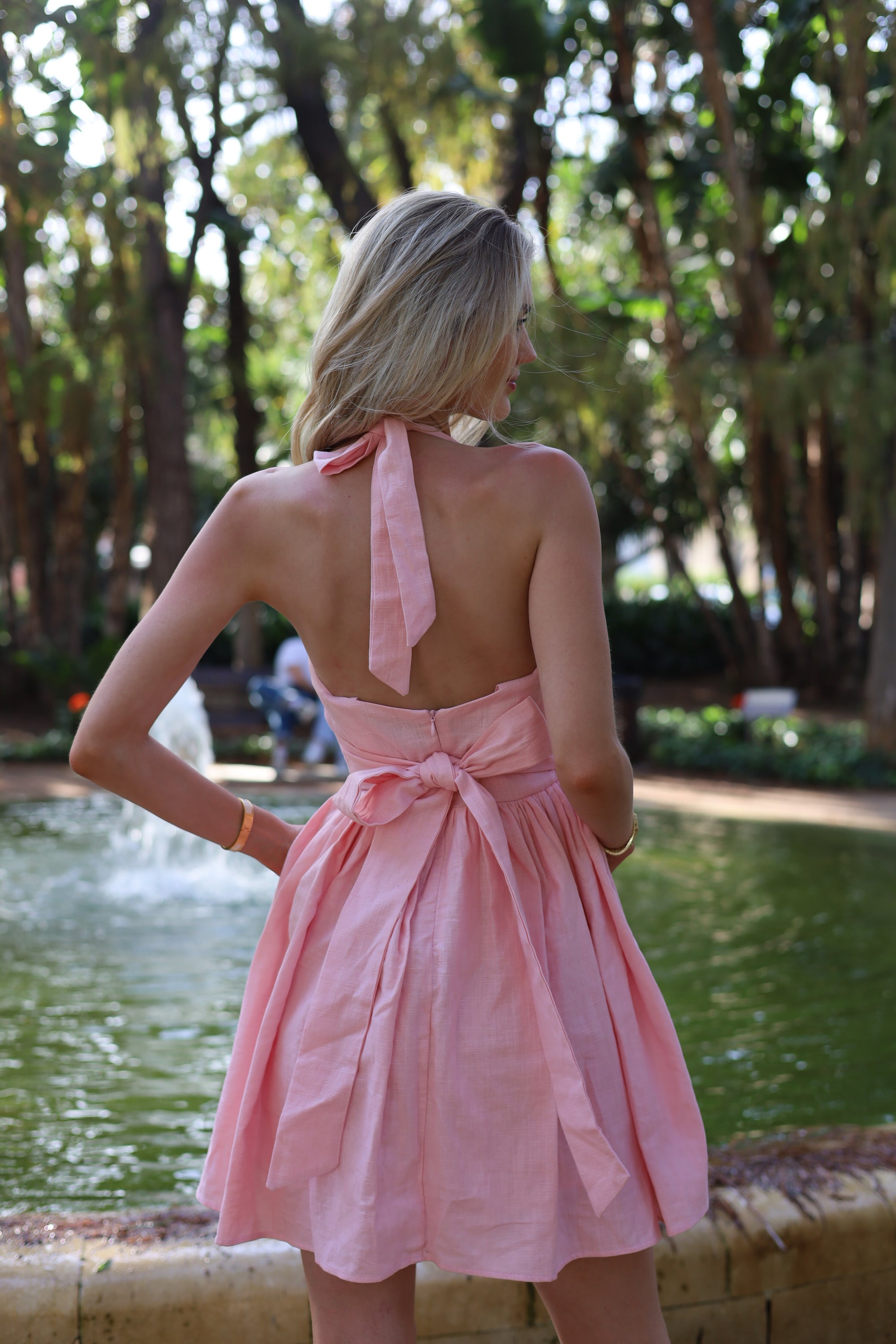 Cloud Linen Mini Dress | Blush