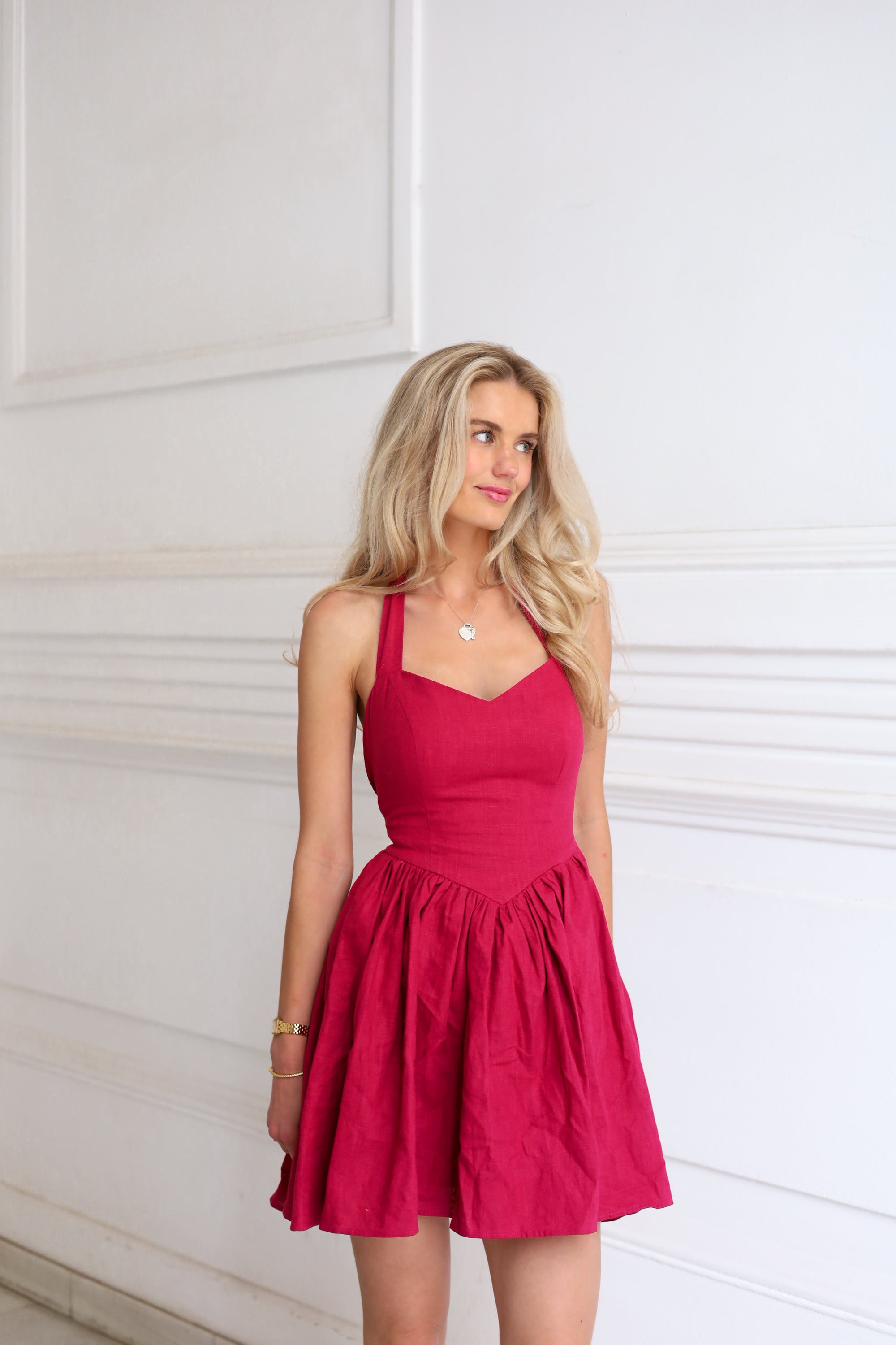 Cloud Linen Mini Dress | Cherry