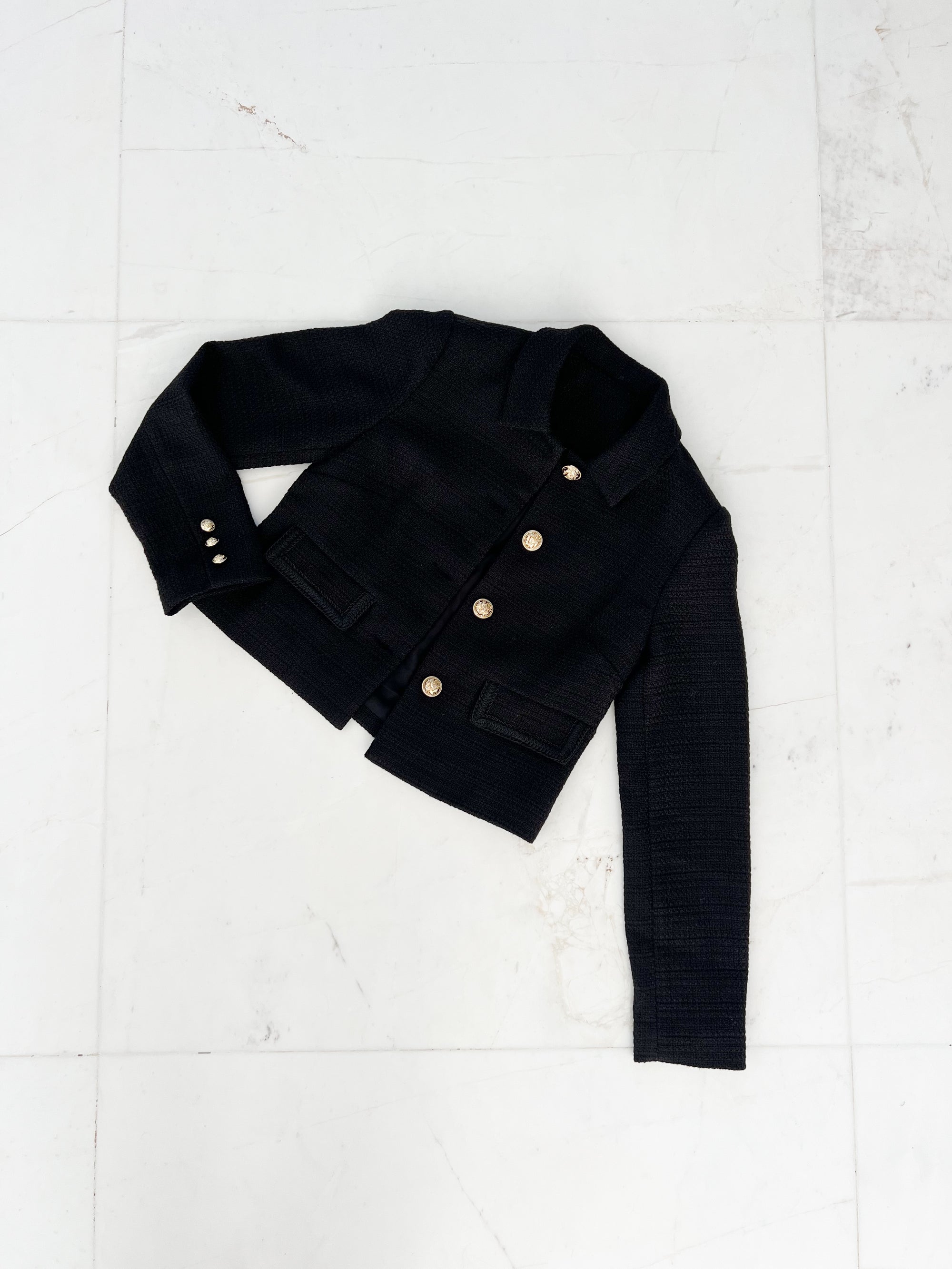 Wool Tweed Blazer | Noir