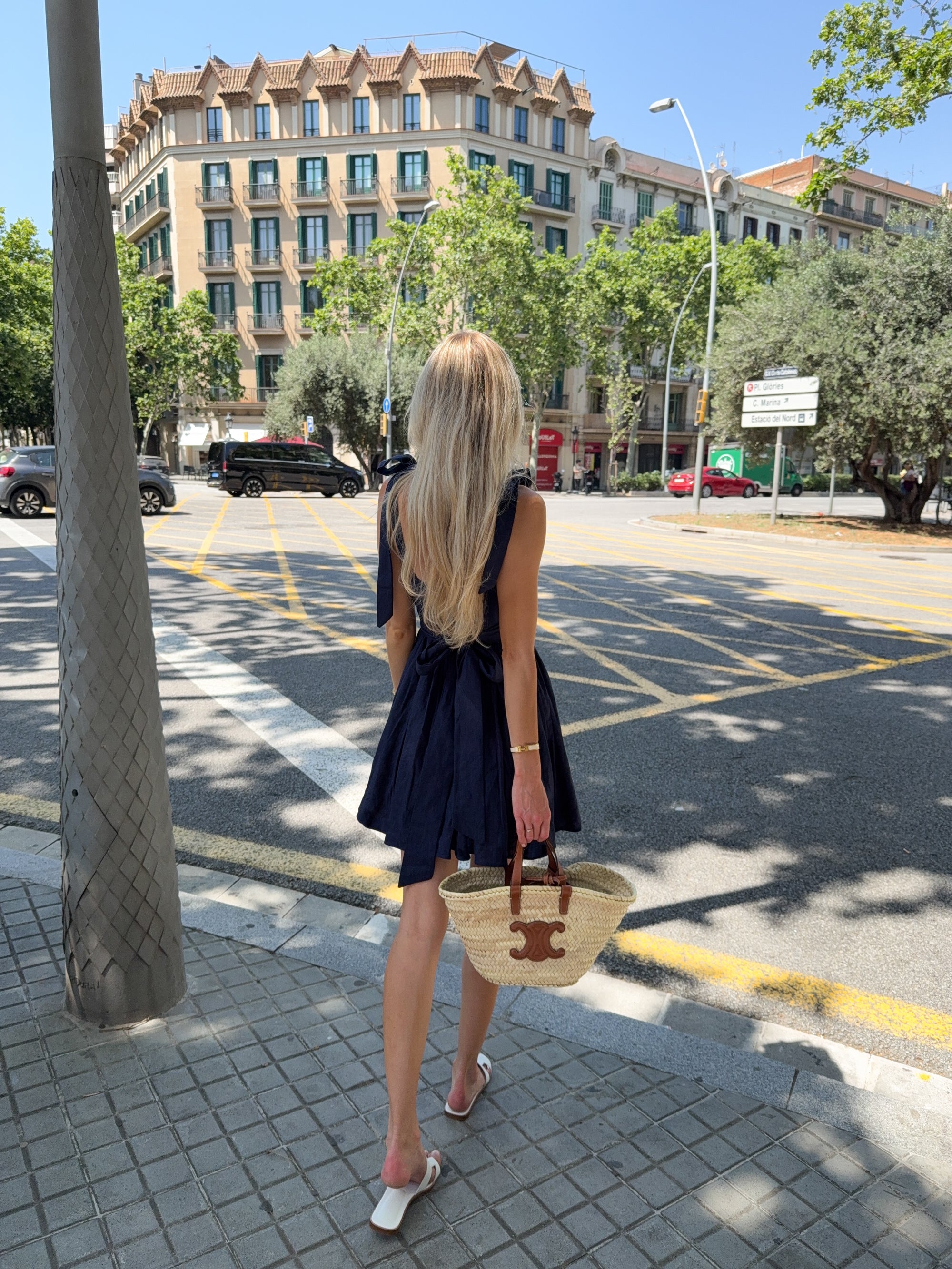 Cloud Linen Mini Dress | Navy