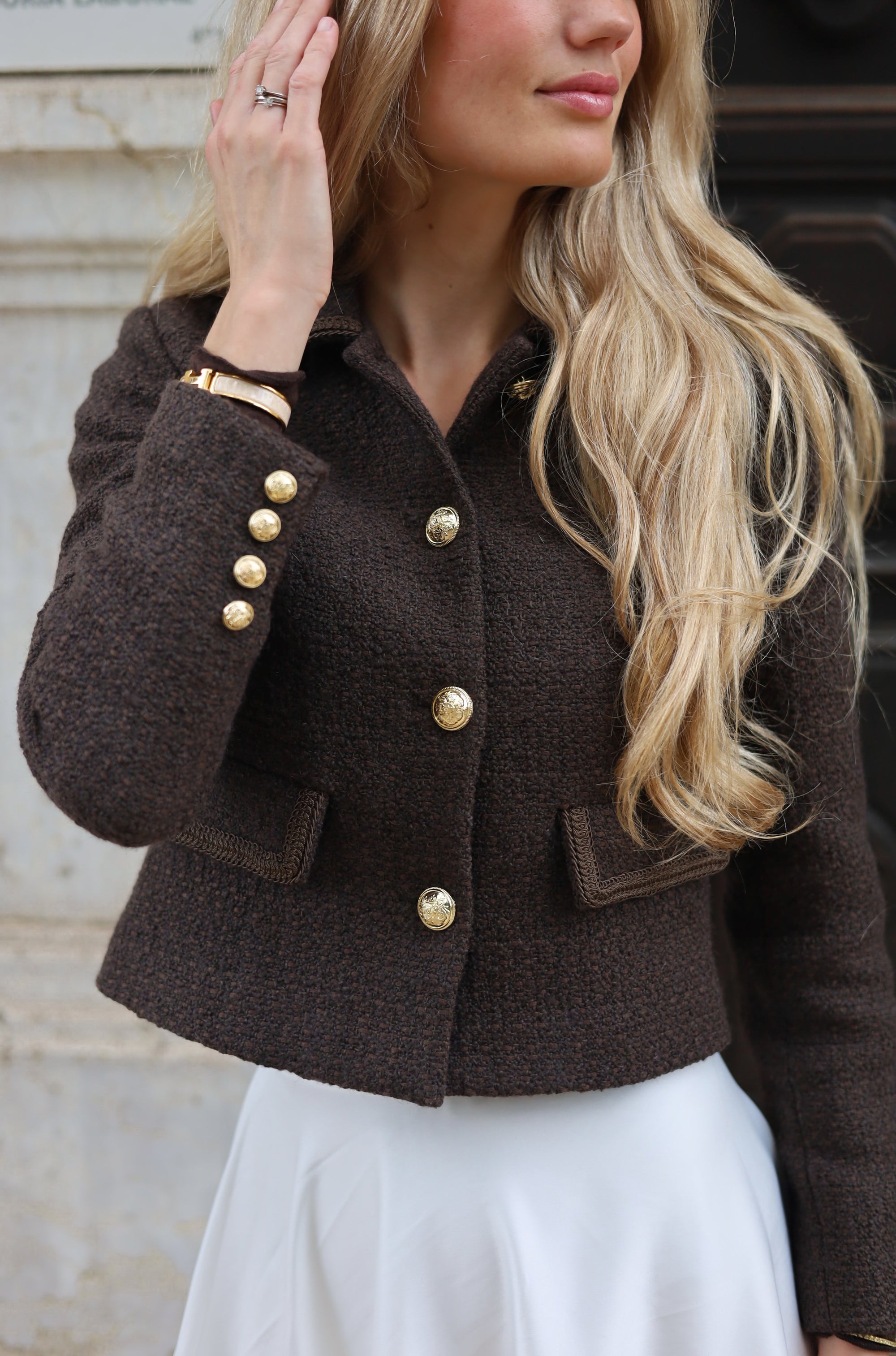Wool Tweed Blazer | Espresso