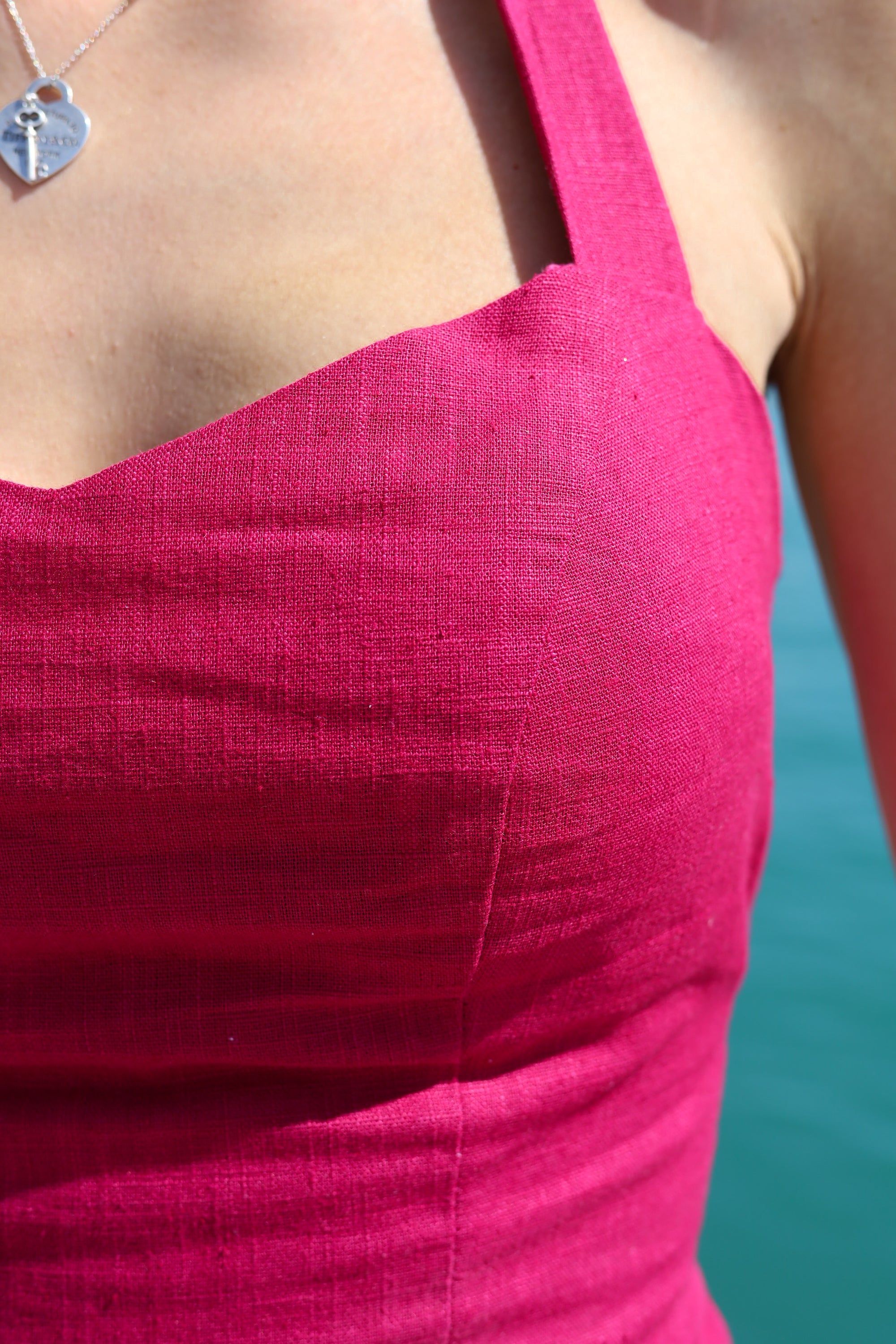 Florence Linen Top | Cherry