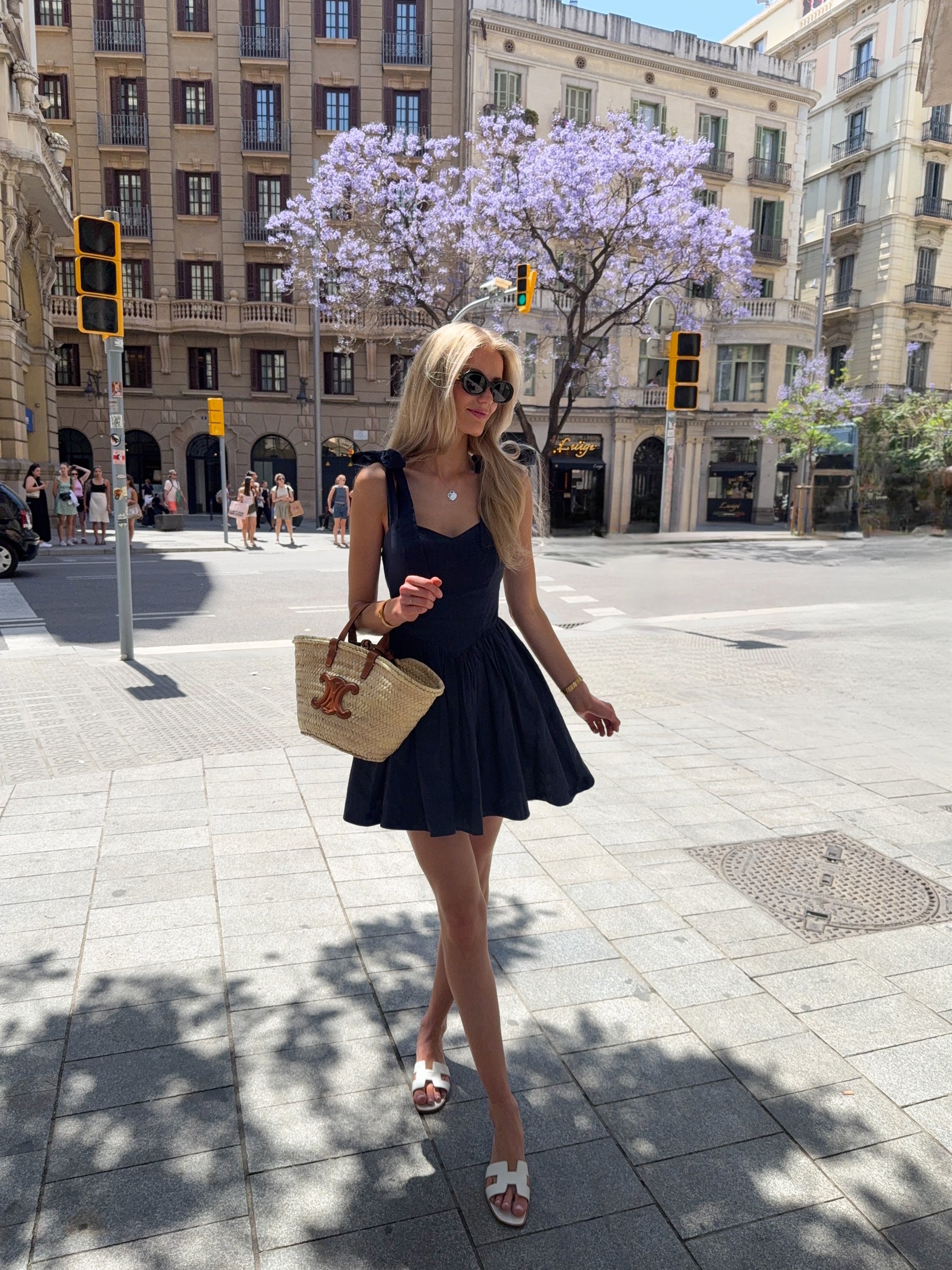 Cloud Linen Mini Dress | Navy