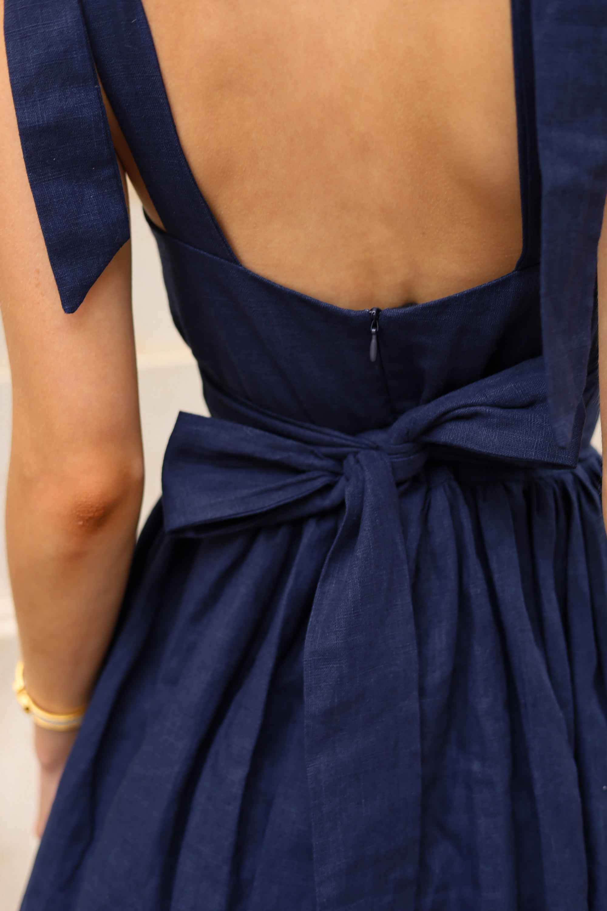 Cloud Linen Mini Dress | Navy