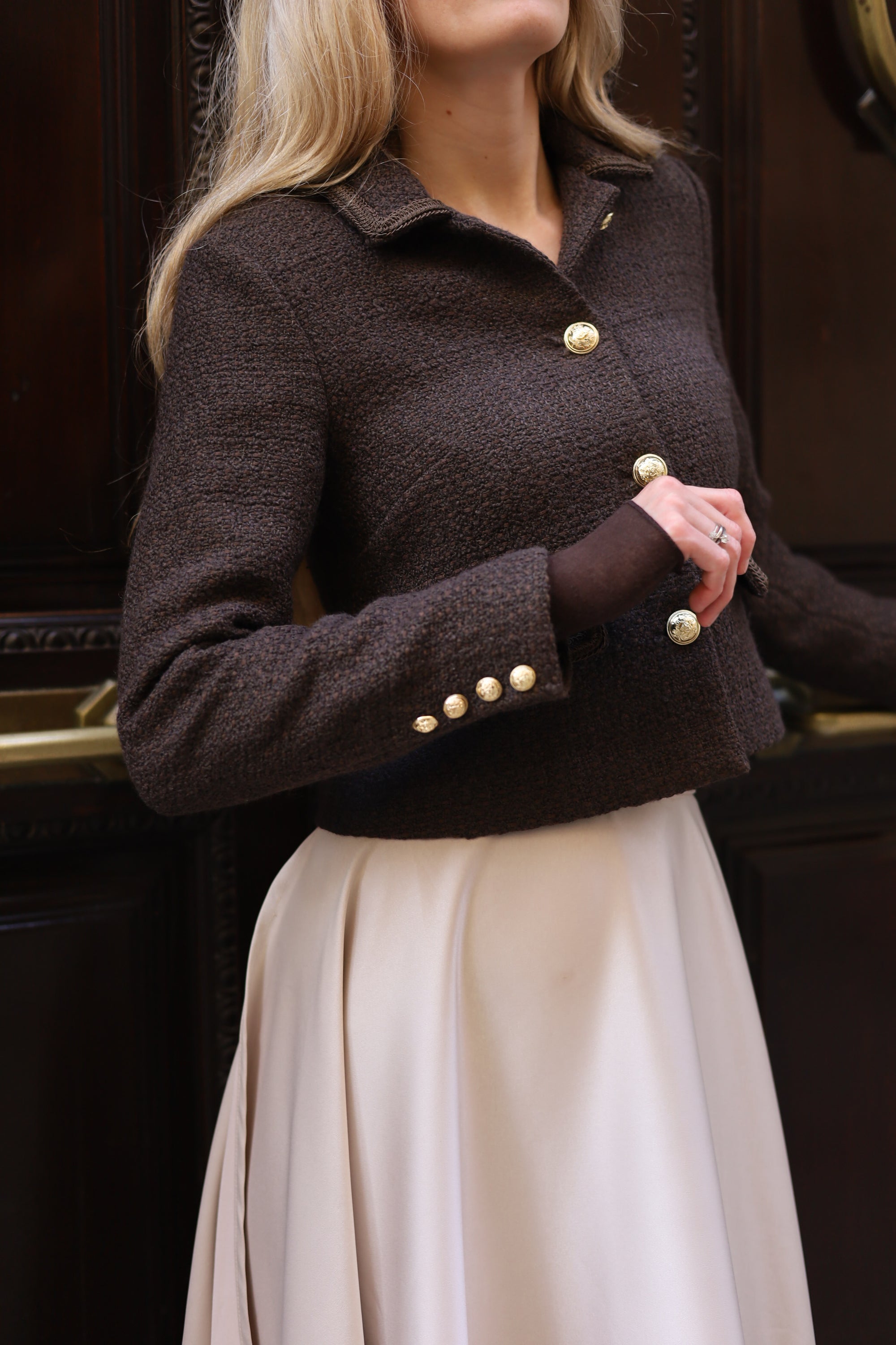 Wool Tweed Blazer | Espresso