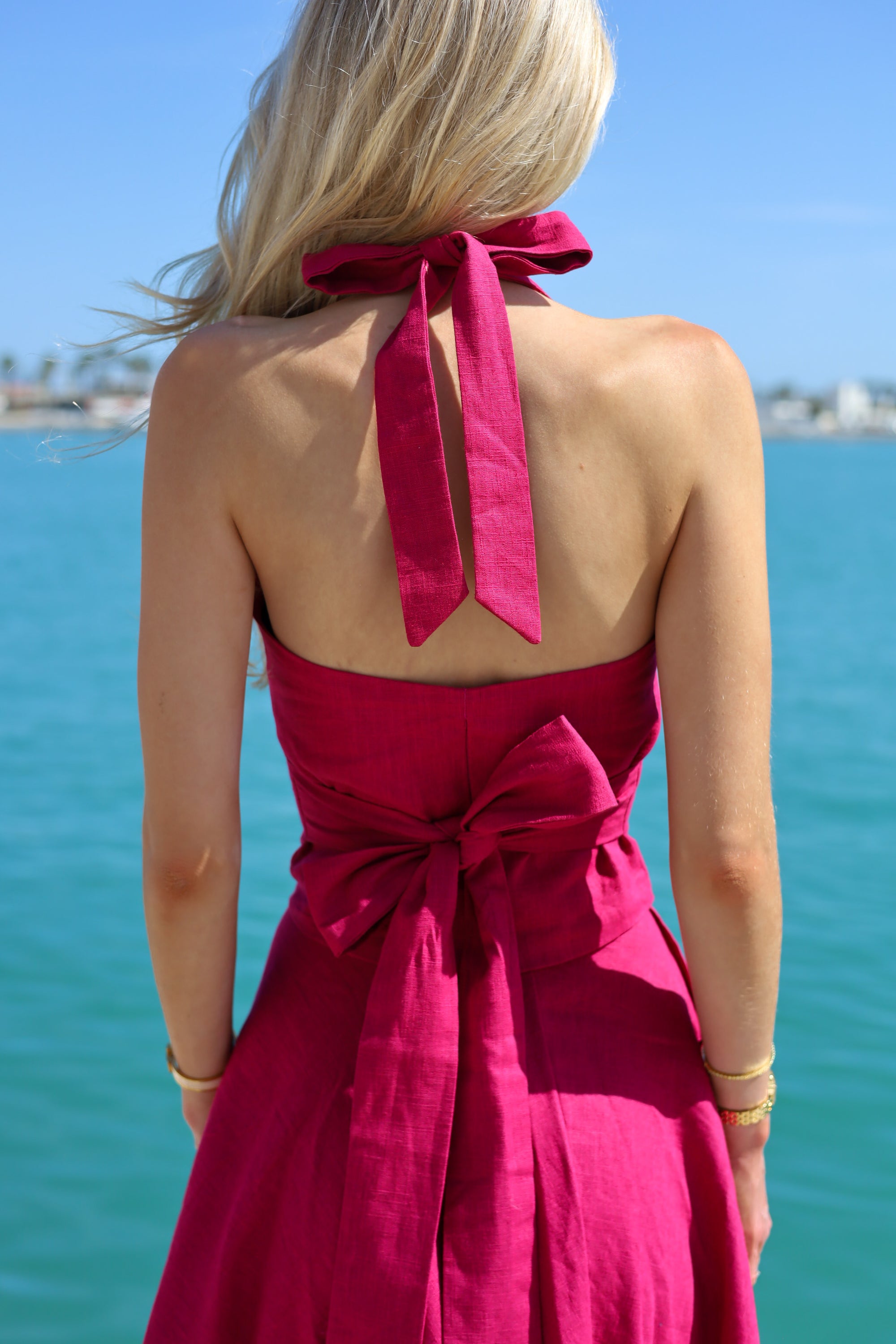 Florence Linen Top | Cherry