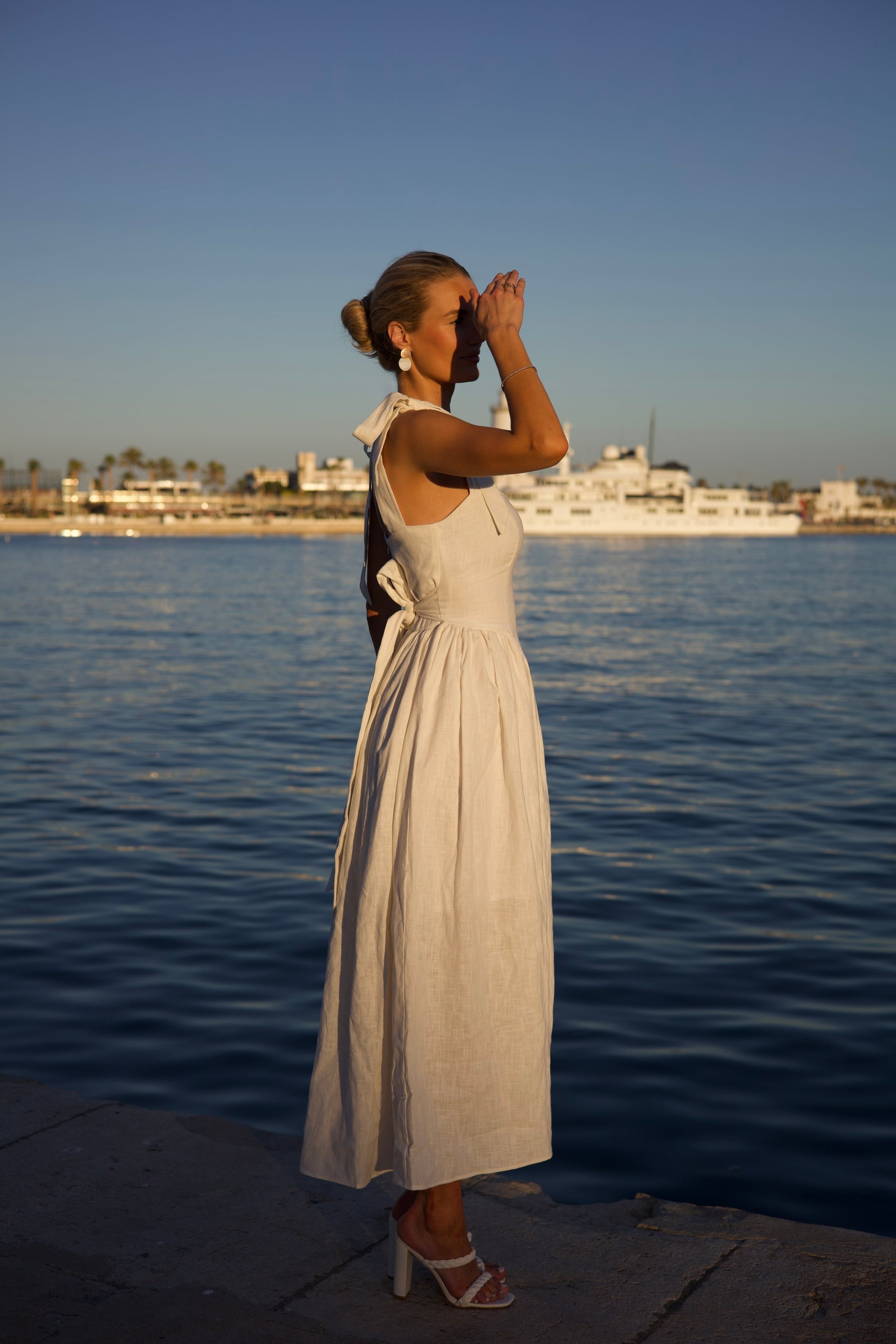 Cloud Linen Midi Dress | Ivory