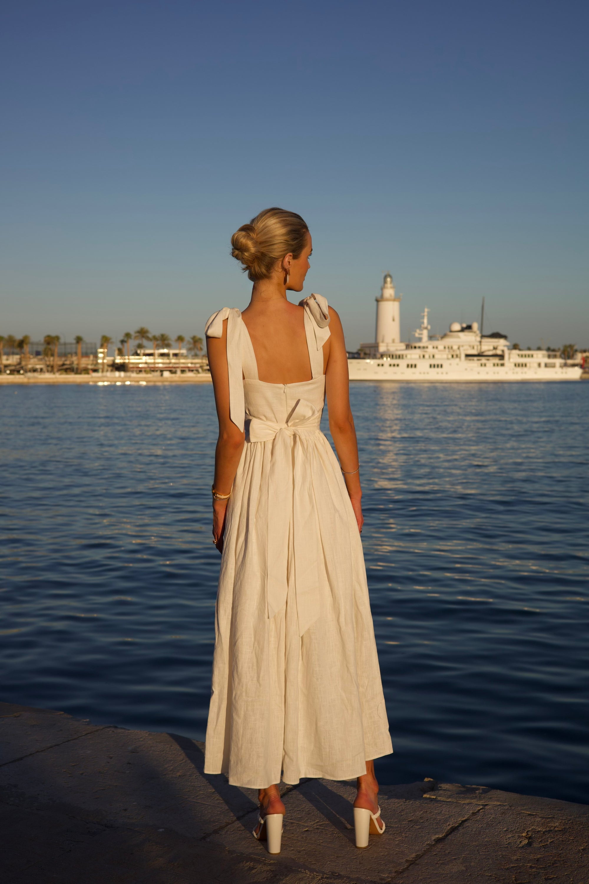 Cloud Linen Midi Dress | Ivory