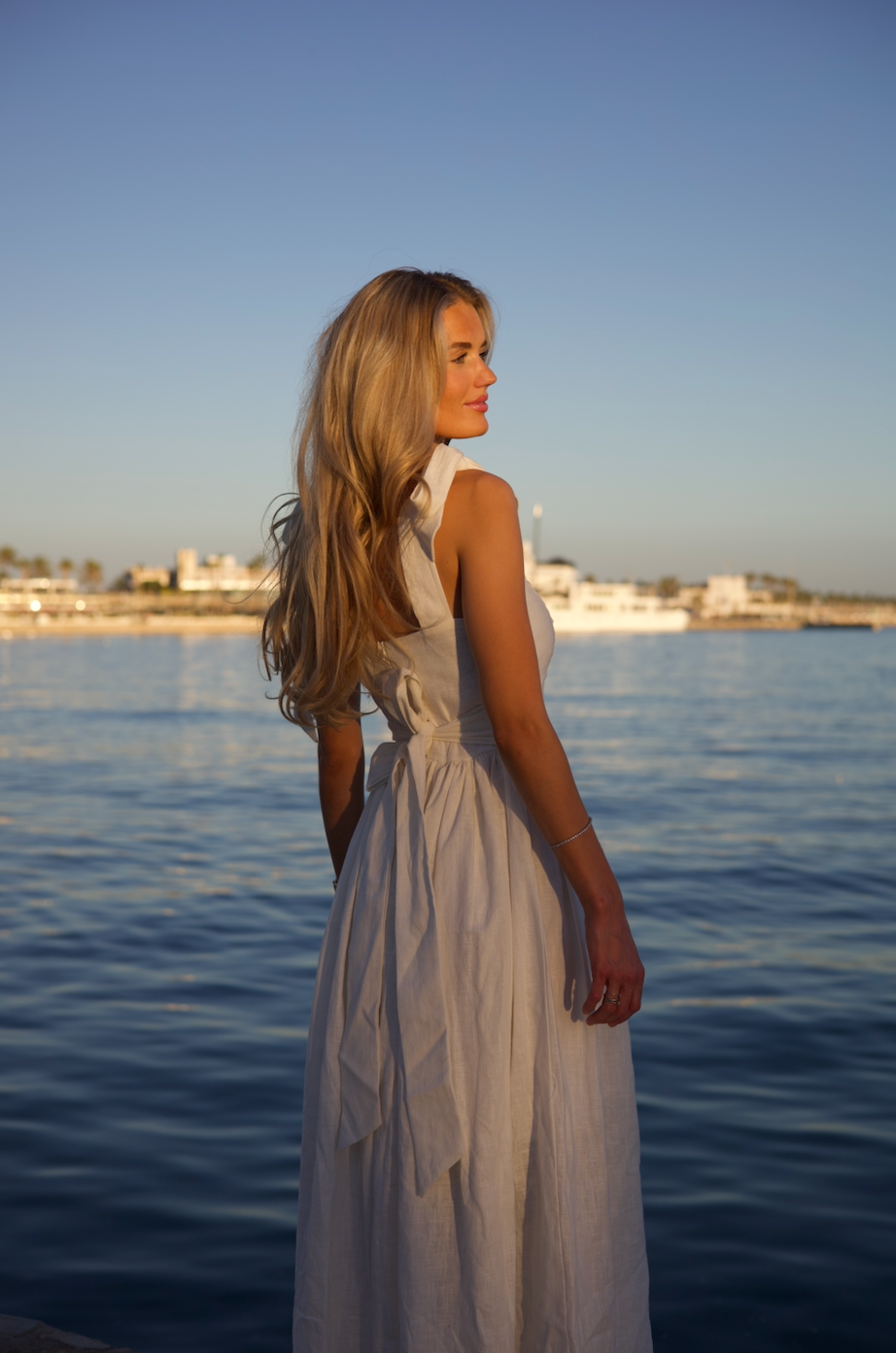 Cloud Linen Midi Dress | Ivory