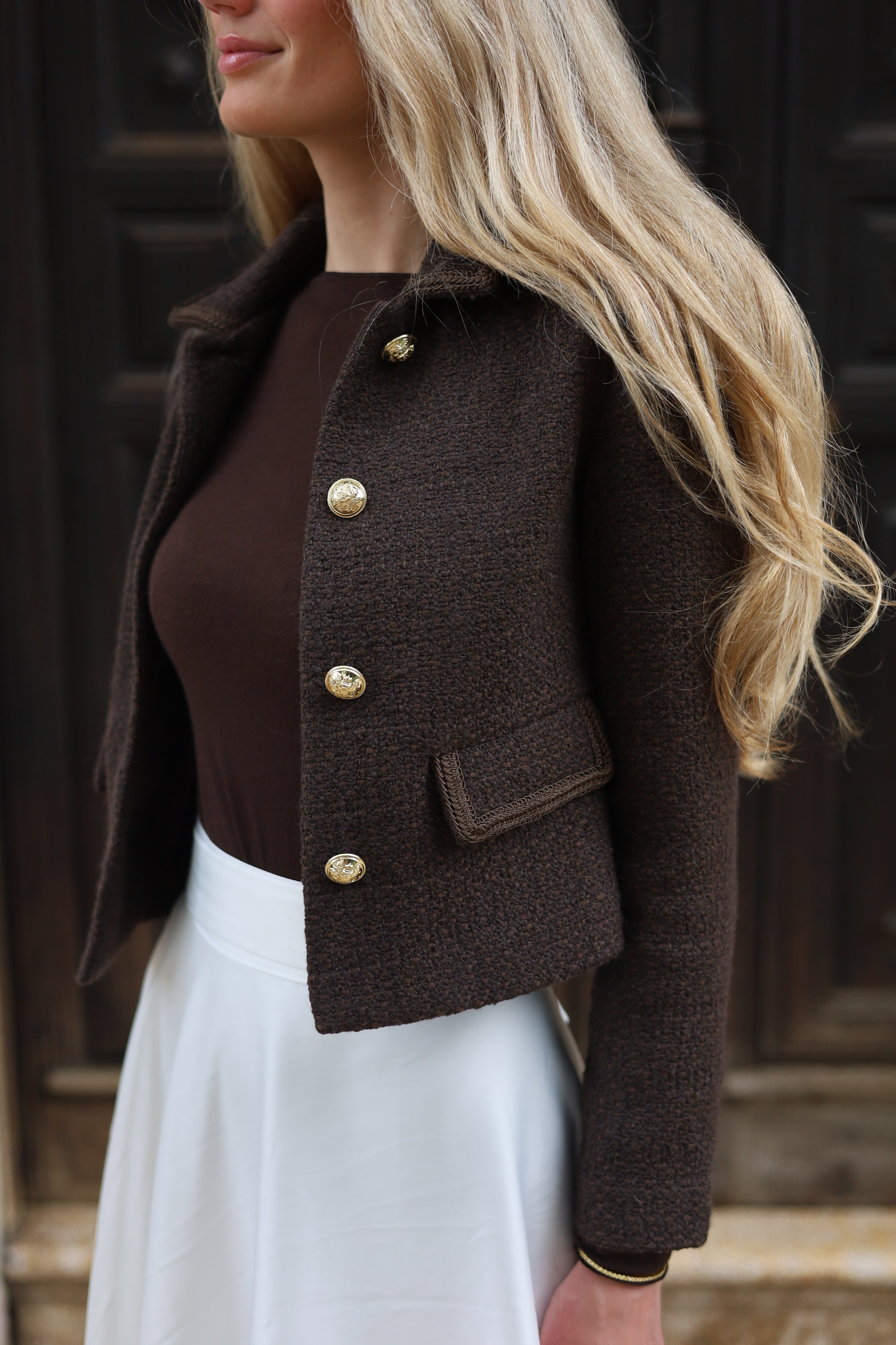 Wool Tweed Blazer | Espresso