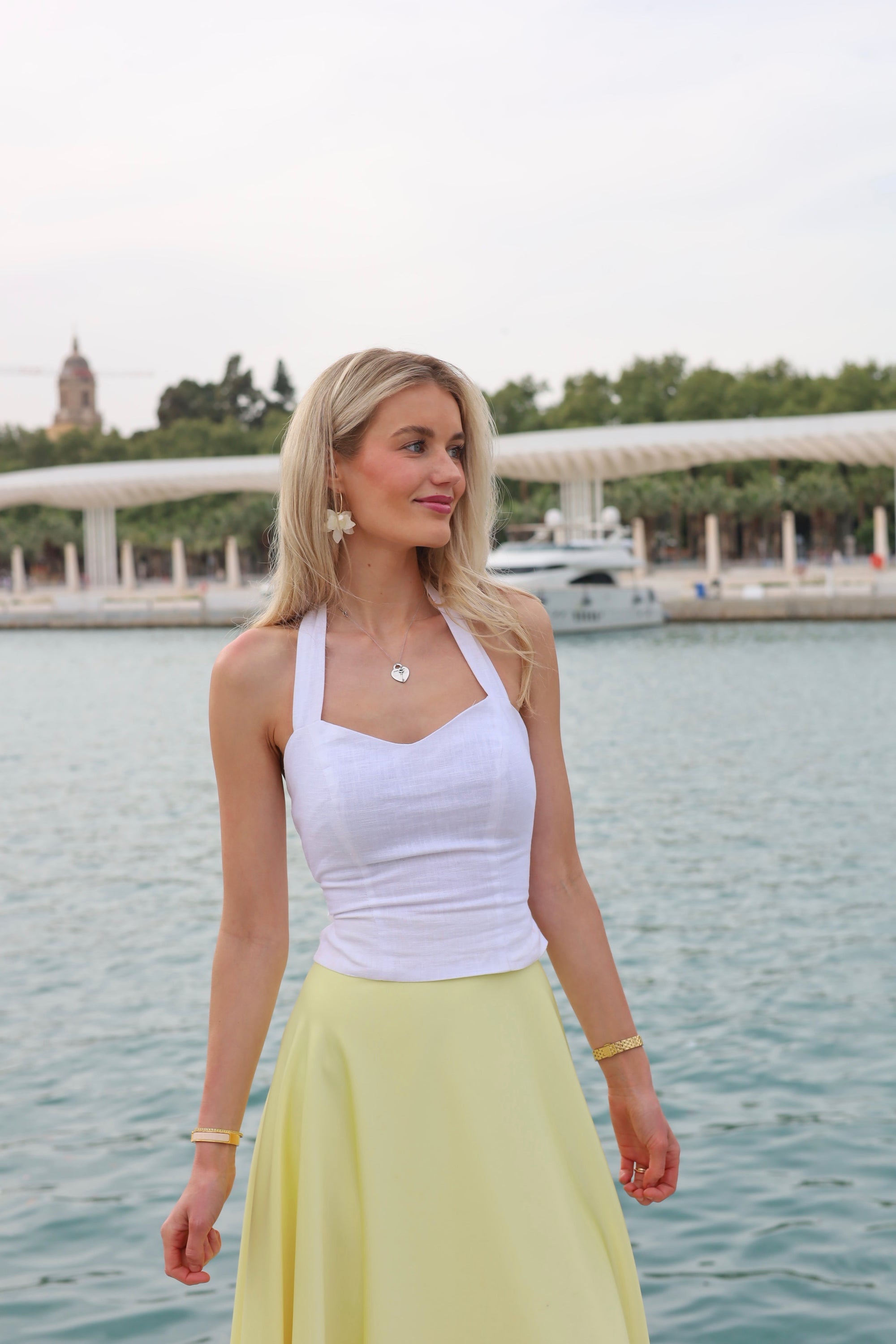 Florence Linen Top | Ivory