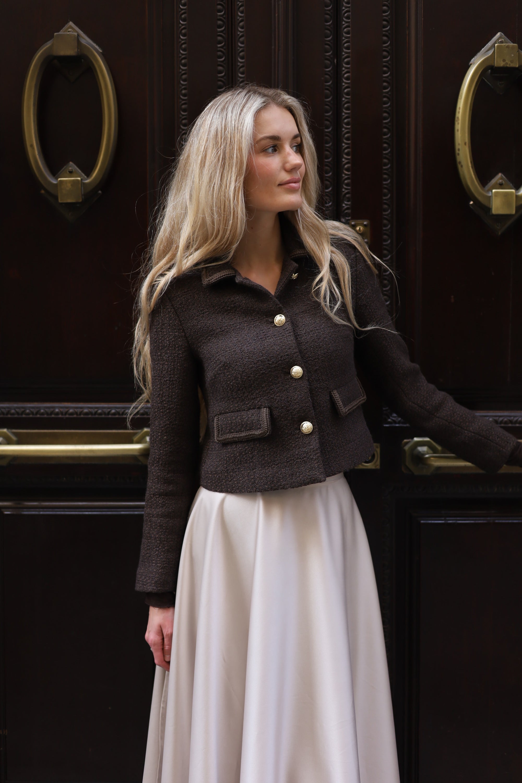 Wool Tweed Blazer | Espresso